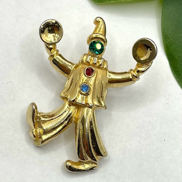 Vintage Signed JJ Clown Scatter Pin - Picture 2 of 4